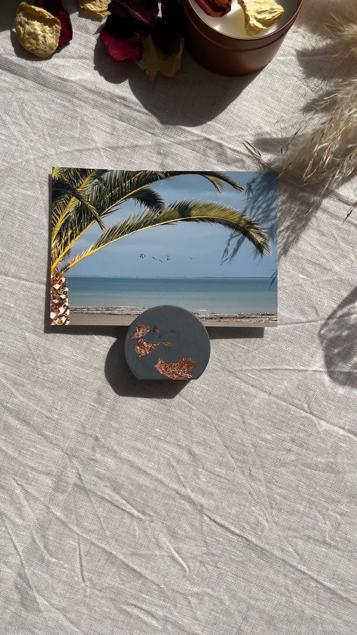 Support photos rond