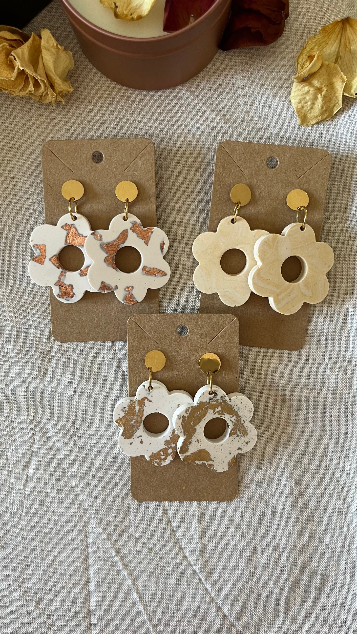Boucles d'oreilles - Les maxi marguerites