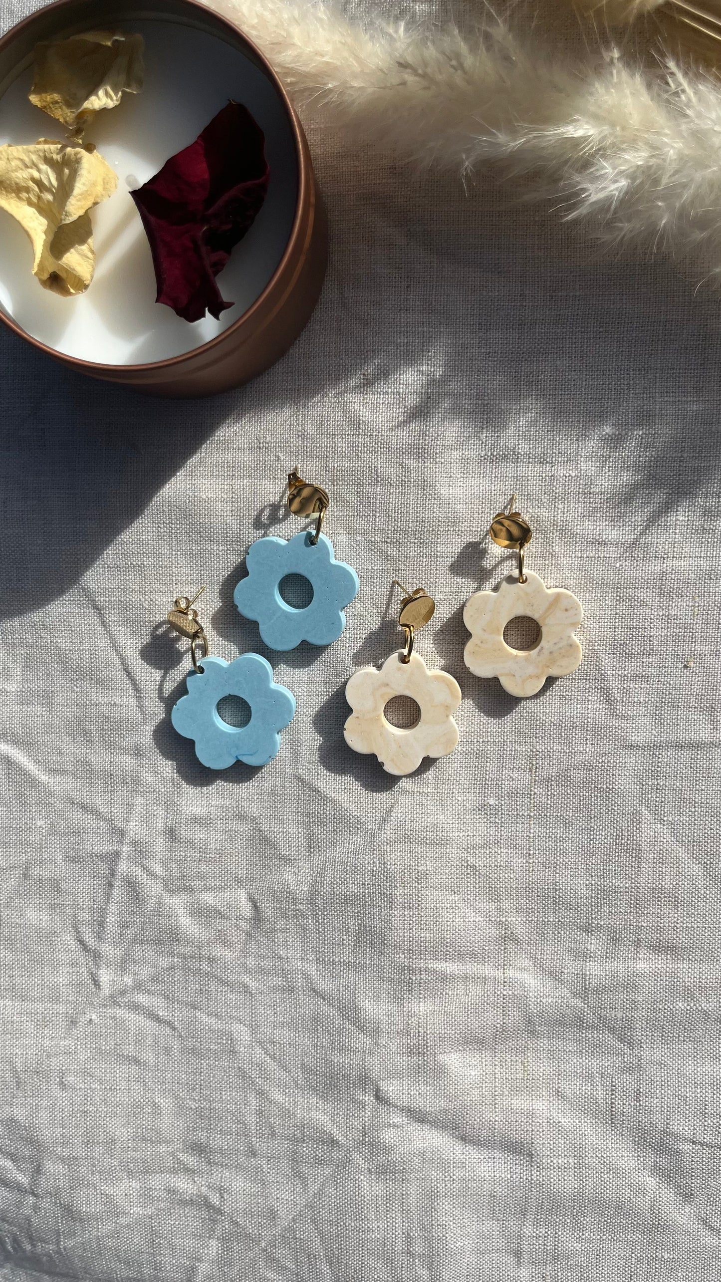 Boucles d'oreilles - Les marguerites